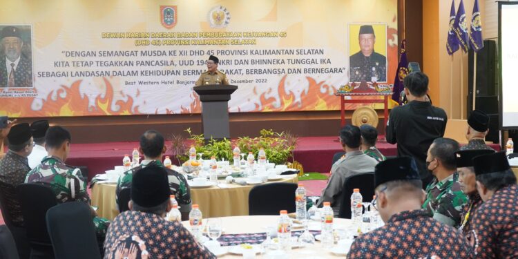 Wabup HSS Hadiri Acara Musyawarah Daerah ke XII Dewan Harian Daerah 45