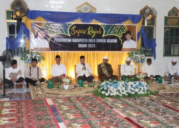 GILIRAN MASJID ABDISSALAM GAMBAH DALAM BARAT MENJADI TEMPAT PELAKSANAAN SAFARI RAJAB PEMKAB HSS