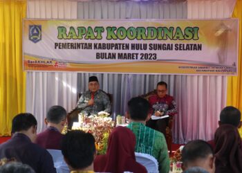 PEMCAM KALUMPANG GELAR RAKOR BULAN MARET PEMKAB HSS DI GAGUNUNGAN AMANDIT RESTO