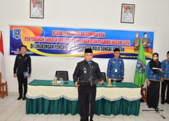315 CPNS PEMKAB HSS TERIMA SK PNS, DIAMBIL SUMPAHNYA OLEH BUPATI ACHMAD FIKRY