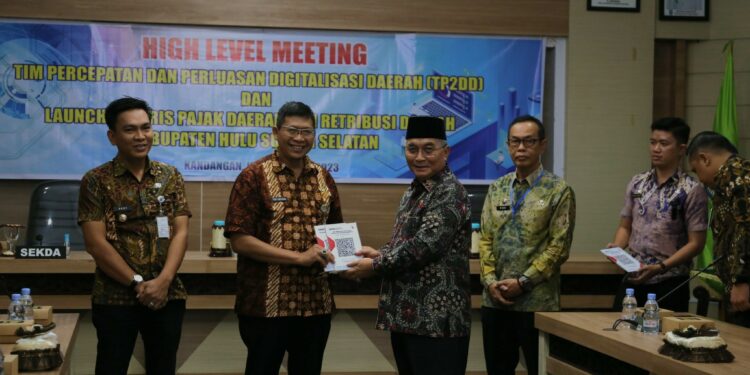 LAUNCHING QRIS, PEMKAB HSS DUKUNG DIGITALISASI DI SEMUA LINI