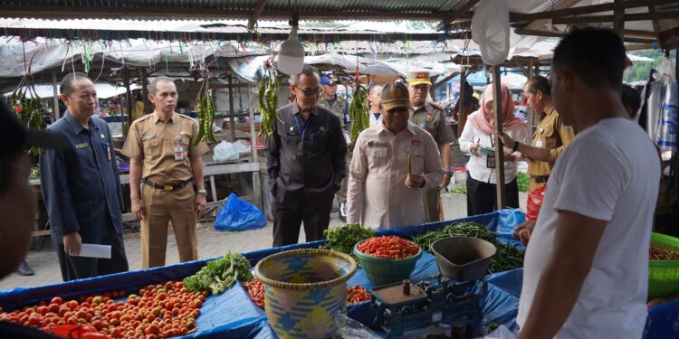 JELANG HARI RAYA IDUL ADHA, SEKDA HSS BERSAMA KADIS PERDAGANGAN PROV. KALSEL SERTA TPID CEK KEBUTUHAN POKOK