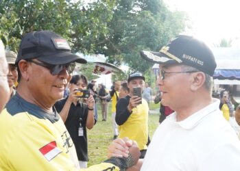 BUPATI HSS SAMBUT ROMBONGAN TURDES PAMAN BIRIN DI SMAN 1 ANGKINANG