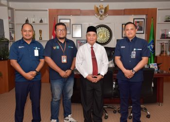 BUPATI HULU SUNGAI SELATAN TERIMA KUNJUNGAN SILATURAHMI PIMPINAN BANK BRI CABANG KANDANGAN