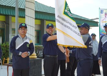 PEMBERANGKATAN KONTINGEN PIALA OLAHRAGA ANTAR APARATUR SIPIL NEGARA (ASN) KANTOR KEMENTERIAN AGAMA KABUPATEN HULU SUNGAI SELATAN