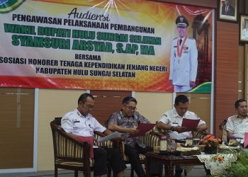SERAP ASPIRASI ASOSIASI HONORER TENAGA KEPENDIDIKAN, WAKIL BUPATI HSS LAKUKAN AUDIENSI