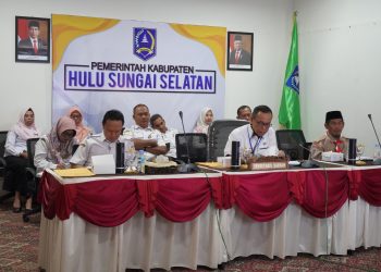 SEKDA KAB. HSS IKUTI RAKOR TINDAK LANJUT EVALUASI SPI
