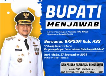 BUPATI MENJAWAB BERSAMA BKPSDM KAB. HSS DENGAN TEMA “PELUANG KARIR TERBARU: BERGABUNG DENGAN PEMERINTAHAN HULU SUNGAI SELATAN”