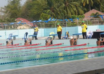 KEJURPROV RENANG KALSEL 2023 TERLAKSANA DI KOLAM RENANG AMANDIT AQUATIC CENTER HULU SUNGAI SELATAN