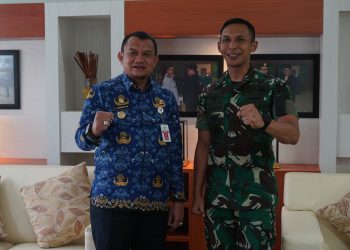 PERERAT KERJASAMA DAN SINERGITAS, PJ BUPATI HSS TERIMA SILATURAHMI DANDIM 1003