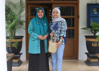 PJ KETUA TP PKK KAB HSS TERIMA KUNJUNGAN SILATURAHMI KETUA PERSIT HSS