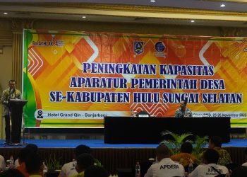 DIBUKA LANGSUNG OLEH PJ. BUPATI, APARATUR PEMERINTAH DESA SE-KAB. HSS IKUTI KEGIATAN PENINGKATAN KAPASITAS TERKAIT PENETAPAN DAN PENEGASAN BATAS DESA