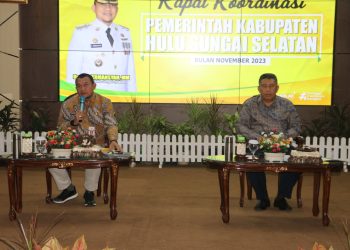 PERINGATAN HARI JADI HSS KE-73 MENJADI TOPIK UTAMA RAKOR BULAN NOPEMBER PEMKAB HSS
