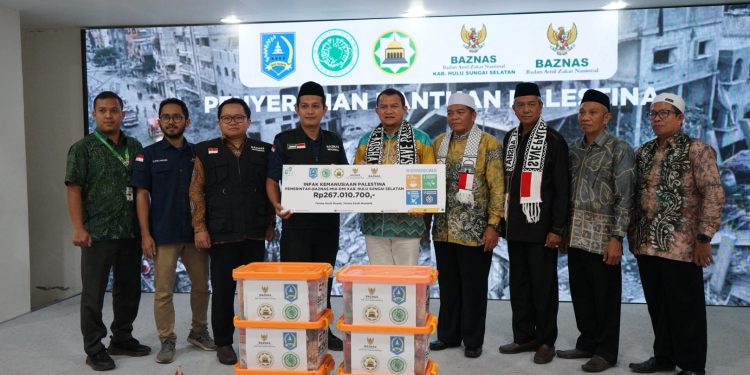 BANTU MEMBASUH LUKA PALESTINA, PEMKAB HSS KEMBALI SALURKAN BANTUAN KEMANUSIAN DARI MASYARAKAT HSS