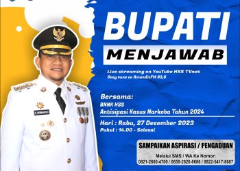 BUPATI MENJAWAB BERSAMA BNN KAB. HSS DENGAN TEMA “ANTISIPASI KASUS NARKOBA TAHUN 2024”