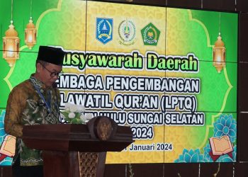 BUKA SECARA RESMI MUSDA LPTQ, PLH BUPATI BERHARAP MUSDA INI DAPAT MENGHASILKAN YANG TERBAIK BAGI KEPENGURUSAN LPTQ KABUPATEN HSS PERIODE 2024 -2029