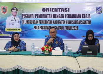 JADI NARASUMBER ORIENTASI PPPK, SEKDA KAB. HSS KENALKAN JABATAN, SUSUNAN ORGANISASI DAN TATA KERJA