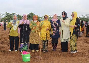 PERINGATAN HARI KARTINI KALSEL 2024 : PENJABAT KETUA TP. PKK HSS IKUT GERAKAN TANAM POHON