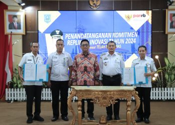 REPLIKASI INOVASI TELAH BERKEMAS, PJ BUPATI HSS SAKSIKAN PENANDATANGANAN KOMITMEN PENYEBARLUASAN INOVASI PELAYANAN PUBLIK TAHUN 2024