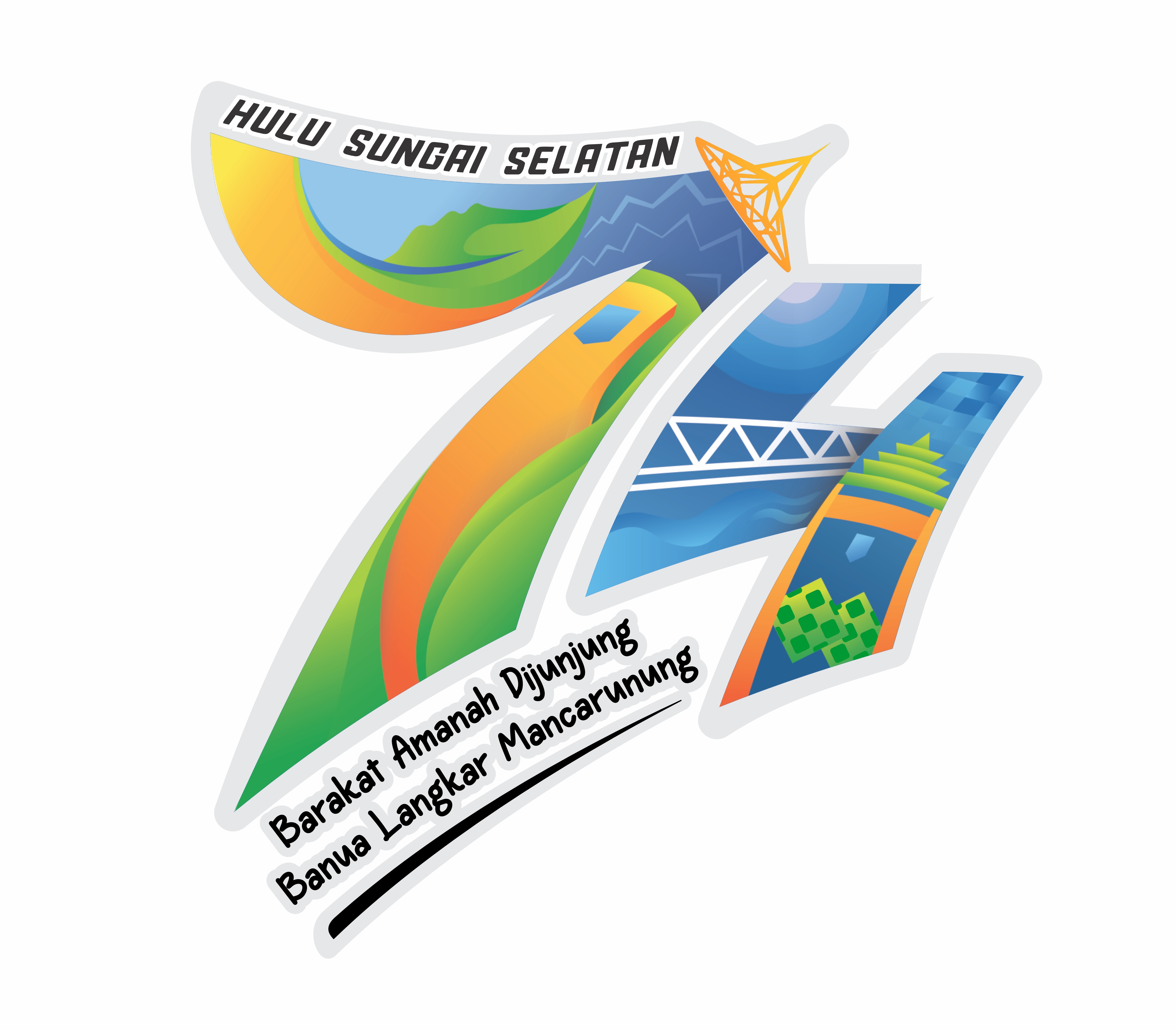 PEMENANG LOMBA LOGO DAN TAGLINE HARI JADI KE-74 KABUPATEN HULU SUNGAI SELATAN