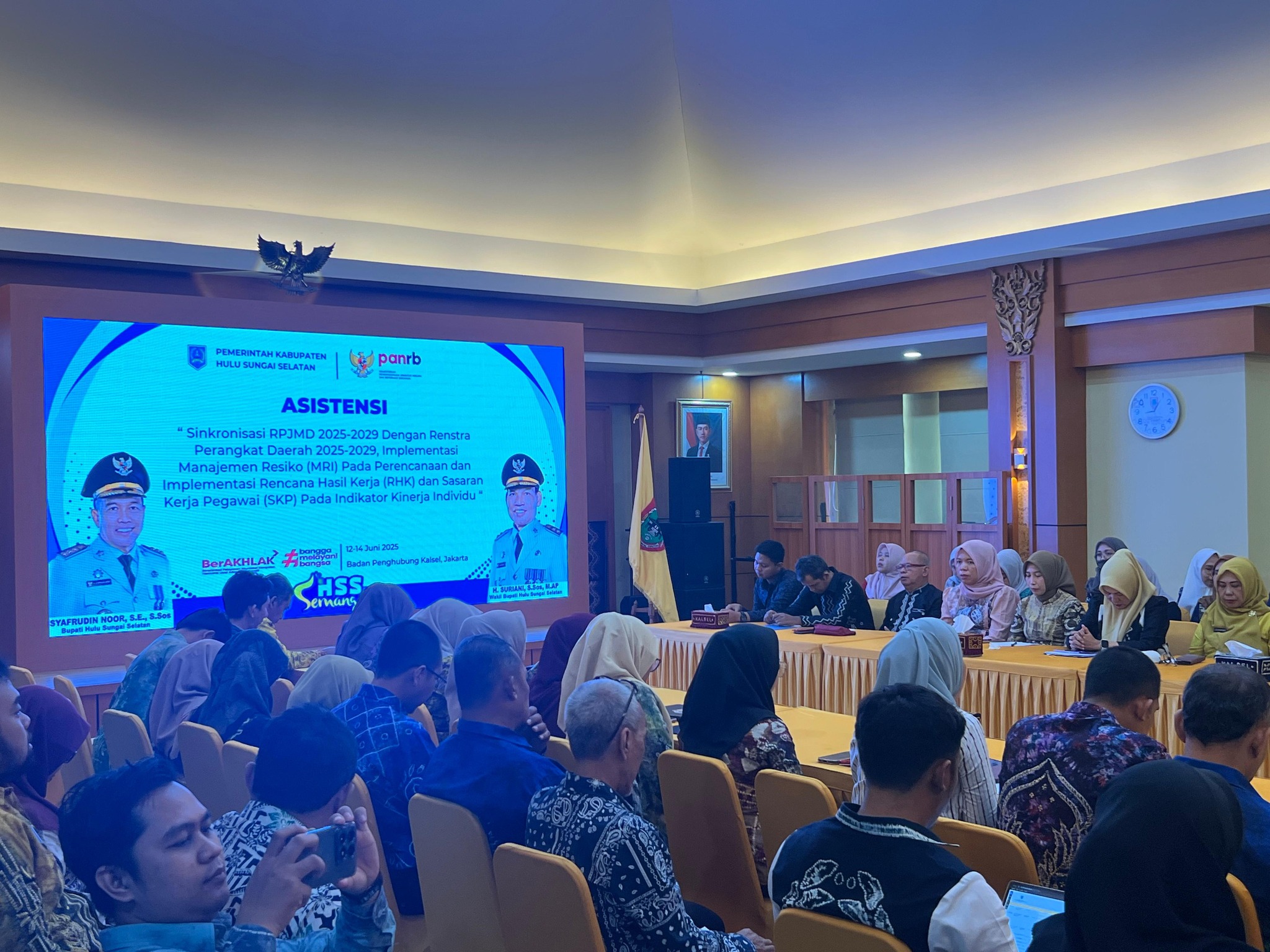 PEMERINTAH KABUPATEN HSS GELAR PERTEMUAN SINKRONISASI PERENCANAAN DAN PENGUATAN SISTEM KINERJA DAERAH