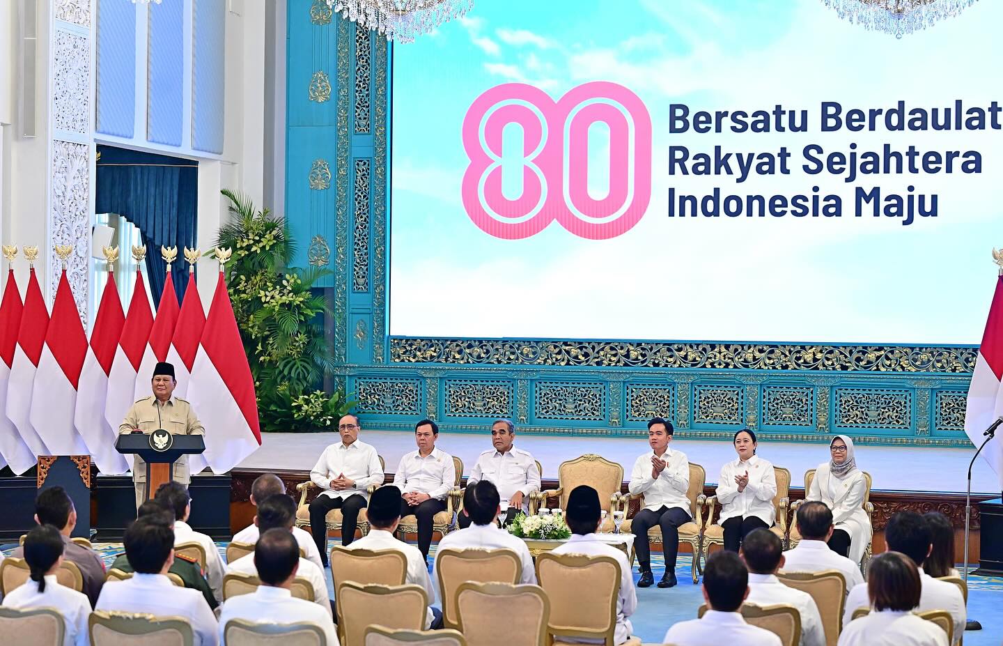 LUNCURKAN LOGO DAN TEMA HUT KE-80 RI, PRESIDEN PRABOWO AJAK MASYARAKAT RAYAKAN DENGAN SEMANGAT DAN KEBERSAMAAN