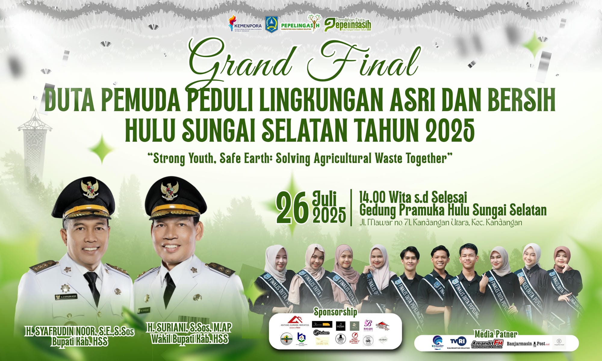 GRAND FINAL DUTA PEMUDA PEDULI LINGKUNGAN ASRI DAN BERSIH HULU SUNGAI SELATAN 2025