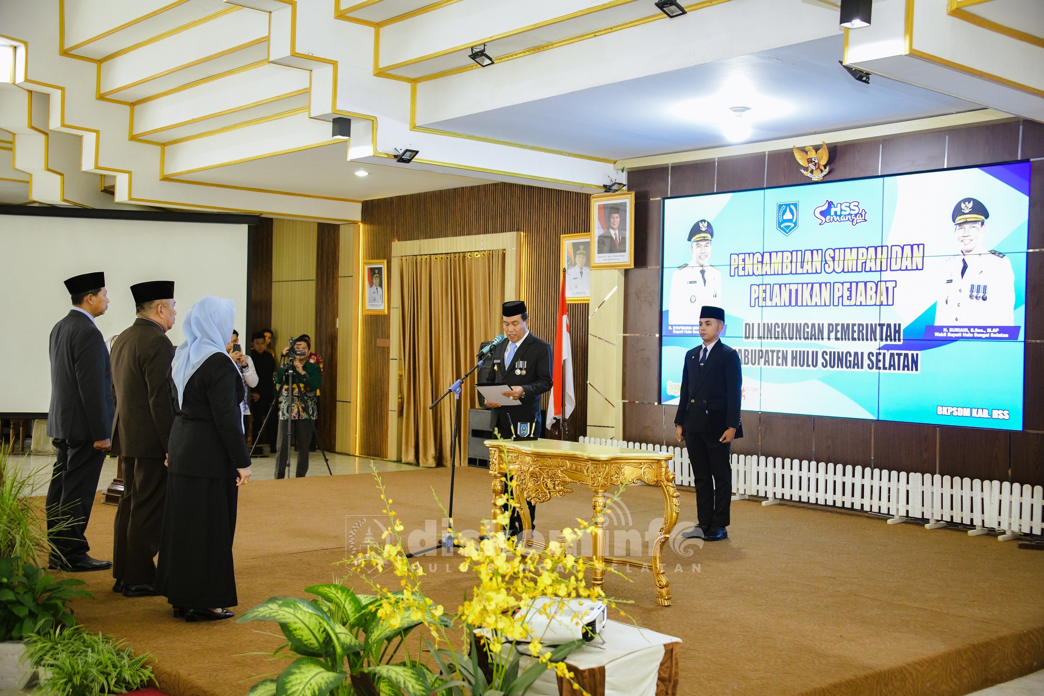 BUPATI HSS LANTIK DAN KUKUHKAN 3 PEJABAT PIMPINAN TINGGI PRATAMA UNTUK PERKUAT KINERJA PEMERINTAHAN