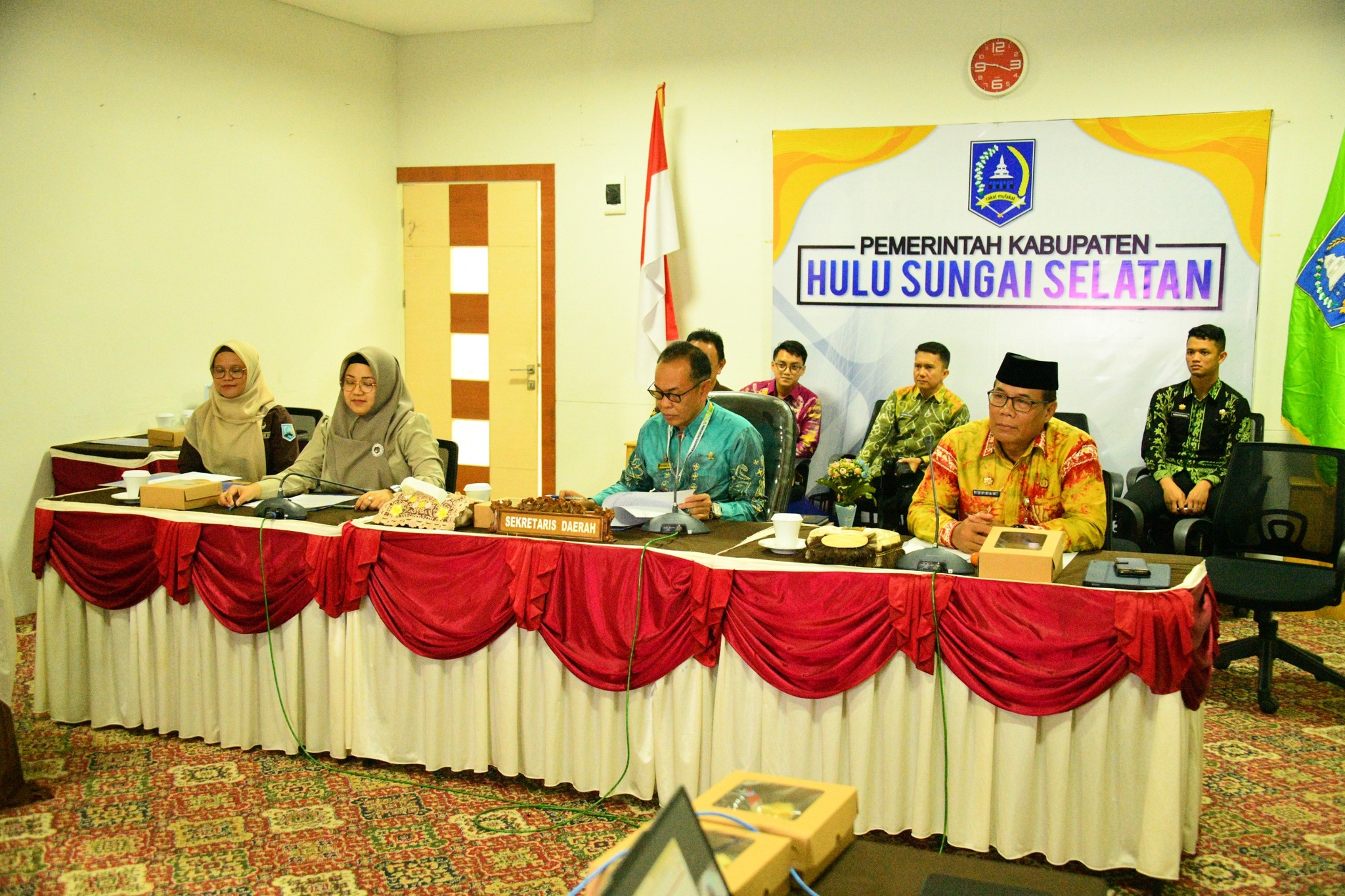 SEKDA HSS TEGASKAN KOMITMEN PEMERINTAHAN BERSIH DI RAKOR PENCEGAHAN KORUPSI SE-KALSEL