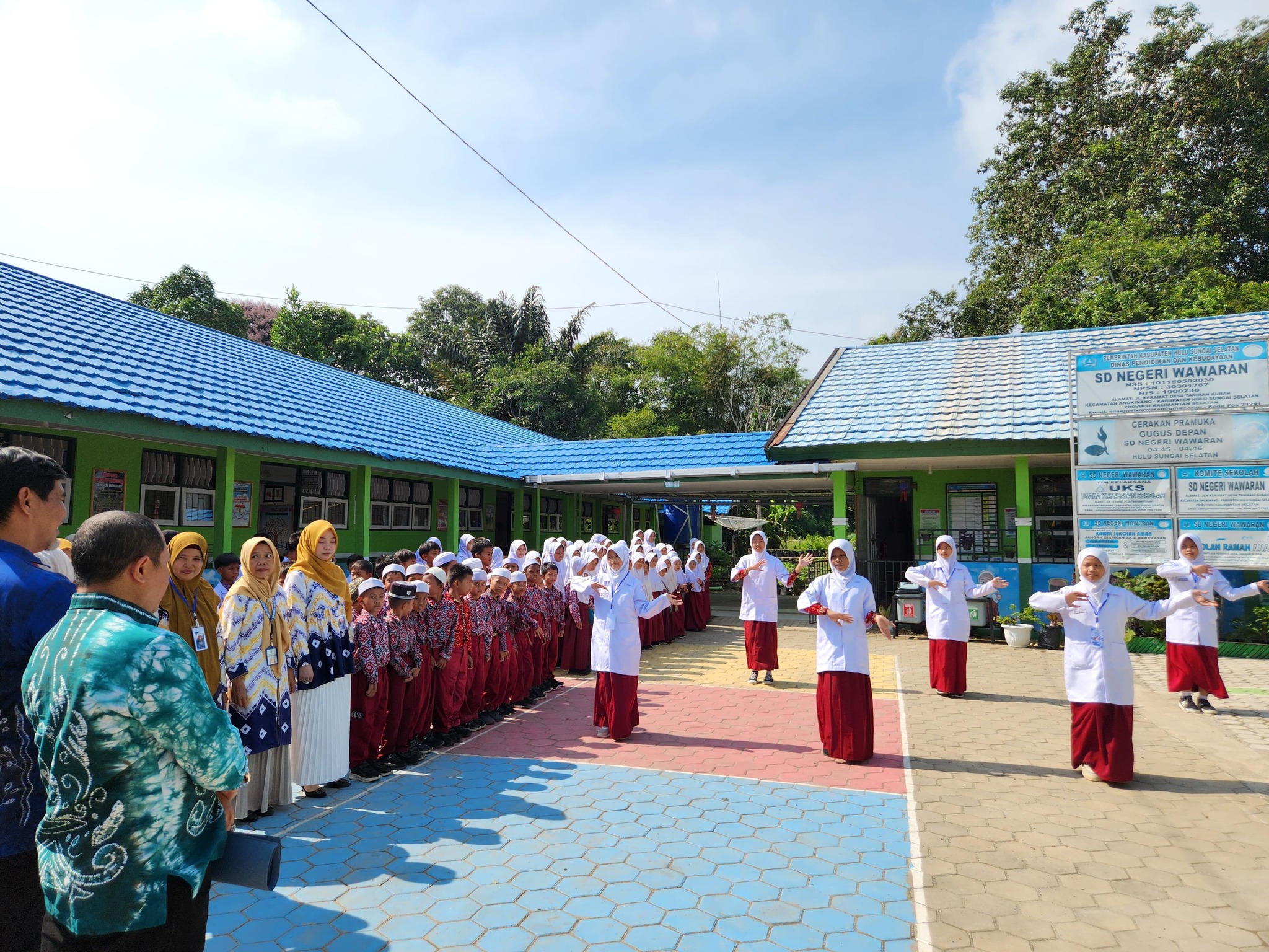 TIM PEMBINA UKS KABUPATEN HSS VERIFIKASI LAPANGAN SEKOLAH PESERTA LOMBA SEKOLAH SEHAT