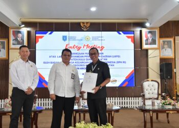 PEMKAB HSS SAMBUT ENTRY MEETING BPK-RI KALSEL TERKAIT PEMERIKSAAN PENDAHULUAN LKPD TA 2025