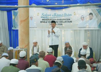 WABUP HSS HADIRI SAFARI RAMADHAN DI MASJID SABILAL MUTAQQIN, PERKUAT KEBERSAMAAN DENGAN MASYARAKAT