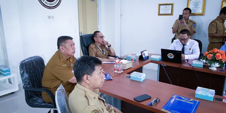 SEKDA HSS IKUTI ZOOM MEETING TINDAK LANJUT PENETAPAN CALON PERCONTOHAN KABUPATEN ANTIKORUPSI 2026
