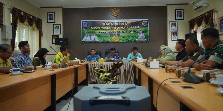 WAKIL BUPATI HSS PIMPIN RAPAT GTRA PENETAPAN TANAH OBJEK REFORMA AGRARIA (TORA) TAHUN 2026