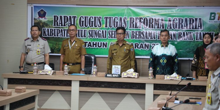 SINERGI PEMERINTAH DAN BADAN BANK TANAH, WAKIL BUPATI HSS BUKA RAPAT GUGUS TUGAS REFORMA AGRARIA TAHUN 2026