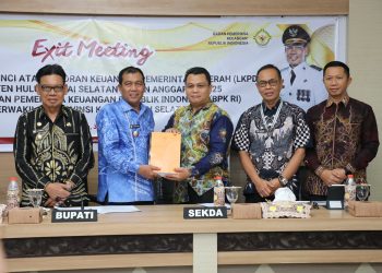 PEMERINTAH KABUPATEN HSS GELAR EXIT MEETING PEMERIKSAAN LAPORAN KEUANGAN TAHUN ANGGARAN 2025 BERSAMA BPK-RI
