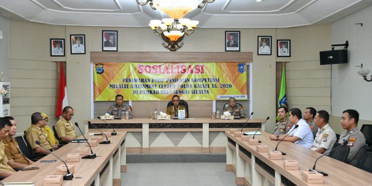 PEMKAB HSS HADIRI SOSIALISASI ASSESSMENT CENTER POLRI, PERKUAT PENGEMBANGAN KOMPETENSI ASN