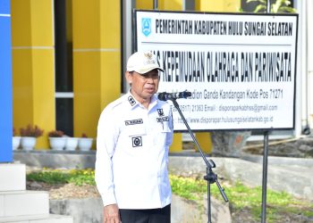 WAKIL BUPATI HSS PIMPIN APEL PAGI DI DISPORAPAR, DORONG INOVASI PENGEMBANGAN PARIWISATA DAN EKONOMI KREATIF