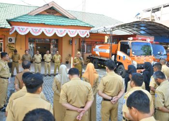 SINERGI DAN KESIAPSIAGAAN UNTUK MASYARAKAT, WABUP HSS PIMPIN APEL PAGI LINGKUP ASN BPBD