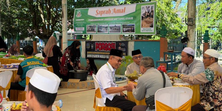 SEMANGAT GOTONG ROYONG UNTUK RUMAH IBADAH, SEKDA HSS HADIRI SAPRAH AMAL LANGGAR MIFTAHUL KHAIR