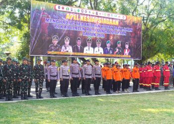 PERKUAT SINERGI ADAPASI MUSIM KEMARAU, PEMKAB HSS GELAR APEL KESIAPSIAGAAN BENCANA KARHUTLA 2026