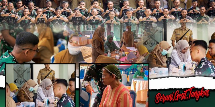 DINAS KESEHATAN GELAR PEMERIKSAAN CEK KESEHATAN GRATIS (CKG) DI YONIF TP 829/BA