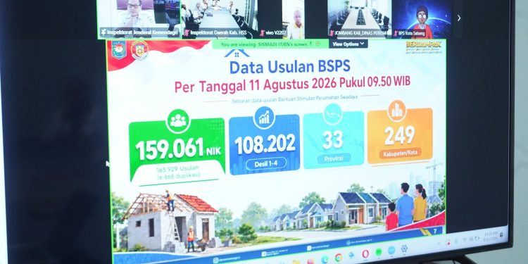 PEMKAB HSS IKUTI RAPAT DARING NASIONAL, SIAP PERCEPAT PENGUSULAN PROGRAM BEDAH RUMAH TA 2026