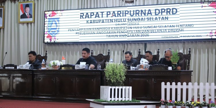 DPRD HULU SUNGAI SELATAN GELAR RAPAT PARIPURNA PENYAMPAIAN RANPERDA PERUBAHAN APBD TAHUN ANGGARAN 2026